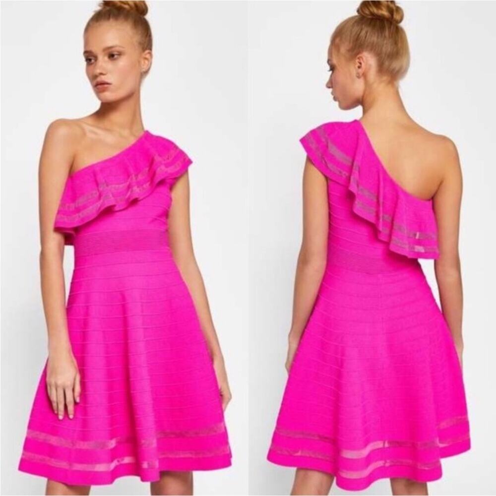 Ted Baker Pink One Shoulder Streena Dress